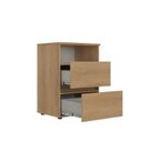 Ver imagem 4 de Mesa de Cabeceira 2 Gavetas 48x68cm Condessa Yescasa Marrom/Capuccino