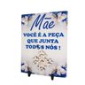 Porta Retrato Azulejo Presente Dias Das Mães Flores Exclusivo 1 5 X 20 Cm Coleção Tea & Amor Azumae0 - 4