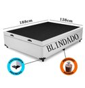 Ver imagem 2 de Cama Box Baú Casal Blindado Sintético Branco Com Pistão A Gás