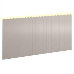 Quarto de Bebê Unique 4 Portas com Cômoda 6 Gavetas e Painel Farm com Led Cinza Eco Wood - Matic - 7