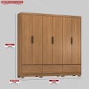 Ver imagem 2 de Guarda Roupa Casal 6 Portas e 3 Gavetas Himalaia - Amêndola Touch