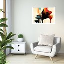 Ver imagem 1 de Quadro Decorativo Piano Colorido Abstrato - 50x70cm:moldura Preta