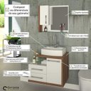 Ver imagem 5 de Conjunto para Banheiro Gabinete com Cuba e Espelheira Legno 650W Branco