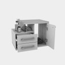 Ver imagem 2 de Conjunto para Banheiro Gabinete com Cuba e Espelheira Legno 650W Branco