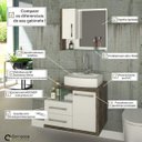 Ver imagem 7 de Conjunto para Banheiro Gabinete com Cuba e Espelheira Legno 650W Branco/Carvalho Dark