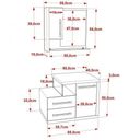 Ver imagem 3 de Conjunto para Banheiro Gabinete com Cuba e Espelheira Legno 650W Branco/Carvalho Dark