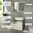 Ver imagem 7 de Conjunto para Banheiro Gabinete com Cuba e Espelheira Legno 650W Branco/Carvalho Dark