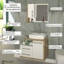 Ver imagem 5 de Conjunto para Banheiro Gabinete com Cuba e Espelheira Legno 650W Branco
