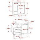 Ver imagem 3 de Conjunto para Banheiro Gabinete com Cuba e Espelheira Legno 650W Branco