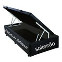 Ver imagem 1 de Cama Box Bau Solteirão Premium ( Blindada ) Super Reforçada - Corino - Preto