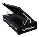 Ver imagem 1 de Cama Box Bau Solteirão Premium ( Blindada ) Super Reforçada - Corino - Preto