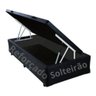 Cama Box Bau Solteirão Premium ( Blindada ) Super Reforçada - Corino - Preto - 4