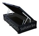 Ver imagem 4 de Cama Box Bau Solteirão Premium ( Blindada ) Super Reforçada - Corino - Preto