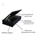 Ver imagem 5 de Cama Box Bau Solteirão Premium ( Blindada ) Super Reforçada - Corino - Preto