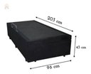 Ver mais imagens de Cama Box Bau Solteirão Premium ( Blindada ) Super Reforçada - Corino - Preto