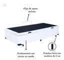 Ver imagem 6 de Cama Box Bau Solteirão Premium ( Blindada ) Super Reforçada - Corino - Preto