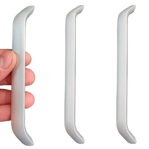 3 Puxadores Ergonômico Alumínio Resistente Pega Mão 16cm