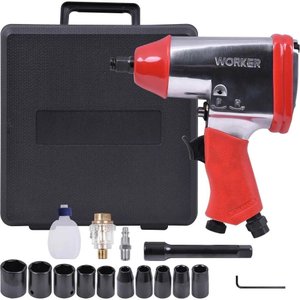 Chave Impacto Pneumática 1/2'' 310nm com 17pcs Worker