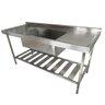 Pia Aço Inox Industrial 150x70x90 Cm Cuba Grande Cubão Centralizada Nortinox - 1