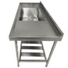 Pia Aço Inox Industrial 150x70x90 Cm Cuba Grande Cubão Centralizada Nortinox - 3