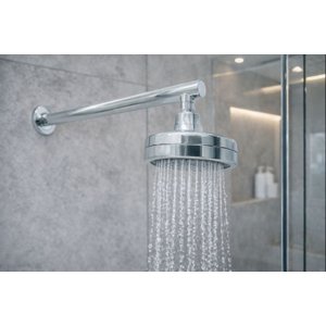 Chuveiro Ducha Autolimpante Redondo Cromado Articulável