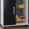 Balcao de Cozinha com Fruteira 1 Pt Ia04 Branco Preto Mpri Branco Preto - 5