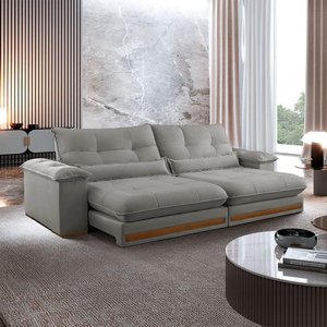 Sofá Dubai Linho 02 Módulos de 80 Cm B25 Cm Meu Sofá Online A230 Linho Cinza