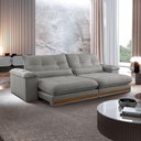 Ver imagem 1 de Sofá Dubai Linho 02 Módulos de 80 Cm B25 Cm Meu Sofá Online A230 Linho Cinza