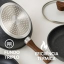 Ver imagem 4 de Conjunto de Panelas Antiaderente Preto com Tampa de Vidro - 4 Peças