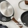 Conjunto de Panelas Antiaderente Preto com Tampa de Vidro - 4 Peças - 4