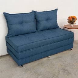 Pufe Cama Dobrável Casal 130 com 02 Almofadas Premium - 2