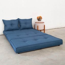Pufe Cama Dobrável Casal 130 com 02 Almofadas Premium - 3