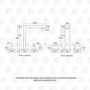 Ver imagem 6 de Torneira para Banheiro Misturador Duplo Comando Maquiné Pingoo.casa - Preto Fosco