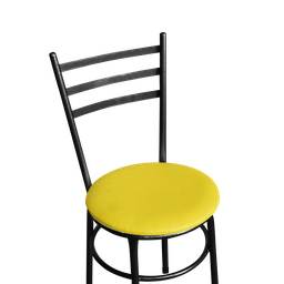 Jogo 4 Cadeiras Para Cozinha Epoxi Craqueada Assento Estofado - Amarelo - 3