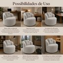 Ver imagem 6 de Poltrona Sala Orgânica Confortável Reforçada Bouclé Quarto