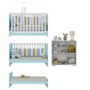 Ver imagem 5 de Quarto Infantil com Berço Colchão Incluso e Cômoda Algodão Doce Multimóveis Mp4250