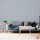 Ver imagem 3 de Papel de Parede Estampa Losangos 3d Cinza Adesivo Resistente Flexível 3m