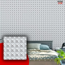 Ver imagem 4 de Papel de Parede Estampa Losangos 3d Cinza Adesivo Resistente Flexível 3m