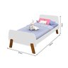 Cama Infantil Montessoriana Solteiro Lisa - Branco E Mel - Cor: Branco - 2