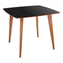 Ver imagem 1 de Mesa de Jantar Quadricurva 80x80cm 2 a 4 Lugares em Madeira - Dina - Preta