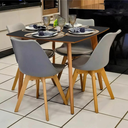 Ver imagem 3 de Mesa de Jantar Quadricurva 80x80cm 2 a 4 Lugares em Madeira - Dina - Preta