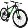 Bicicleta Aro 29 SPACELINE Alumínio 21v Freio a Disco Preto Verde Dropp 17 - 2