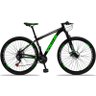 Bicicleta Aro 29 SPACELINE Alumínio 21v Freio a Disco Preto Verde Dropp 17 - 1