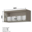 Ver imagem 3 de Aéreo 01 Porta Basculante 800mm Connect Duna/cristal - Henn