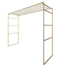 Kit Gazebo + Esteira de Palha Taboa para Decorar Jardins com Flores, 400cm Portátil e Desmontável - 10