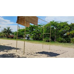Kit Gazebo + Esteira de Palha Taboa para Decorar Jardins com Flores, 400cm Portátil e Desmontável - 8