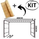 Ver imagem 1 de Kit Gazebo + Esteira de Palha Taboa para Decorar Jardins com Flores, 400cm Portátil e Desmontável