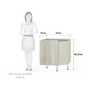 Ver imagem 3 de Balcão de Cozinha sem Tampo Canto Diagonal Luciane 1 Porta Lis Luciane Móveis