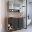 Ver imagem 1 de Gabinete de Banheiro 110cm com Espelheira 2 Portas sem Cuba Antônia