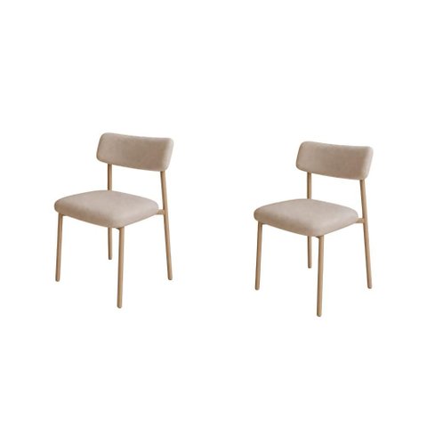 Conjunto 2 Cadeiras de Jantar Mila Tecido Confy Est.Champ